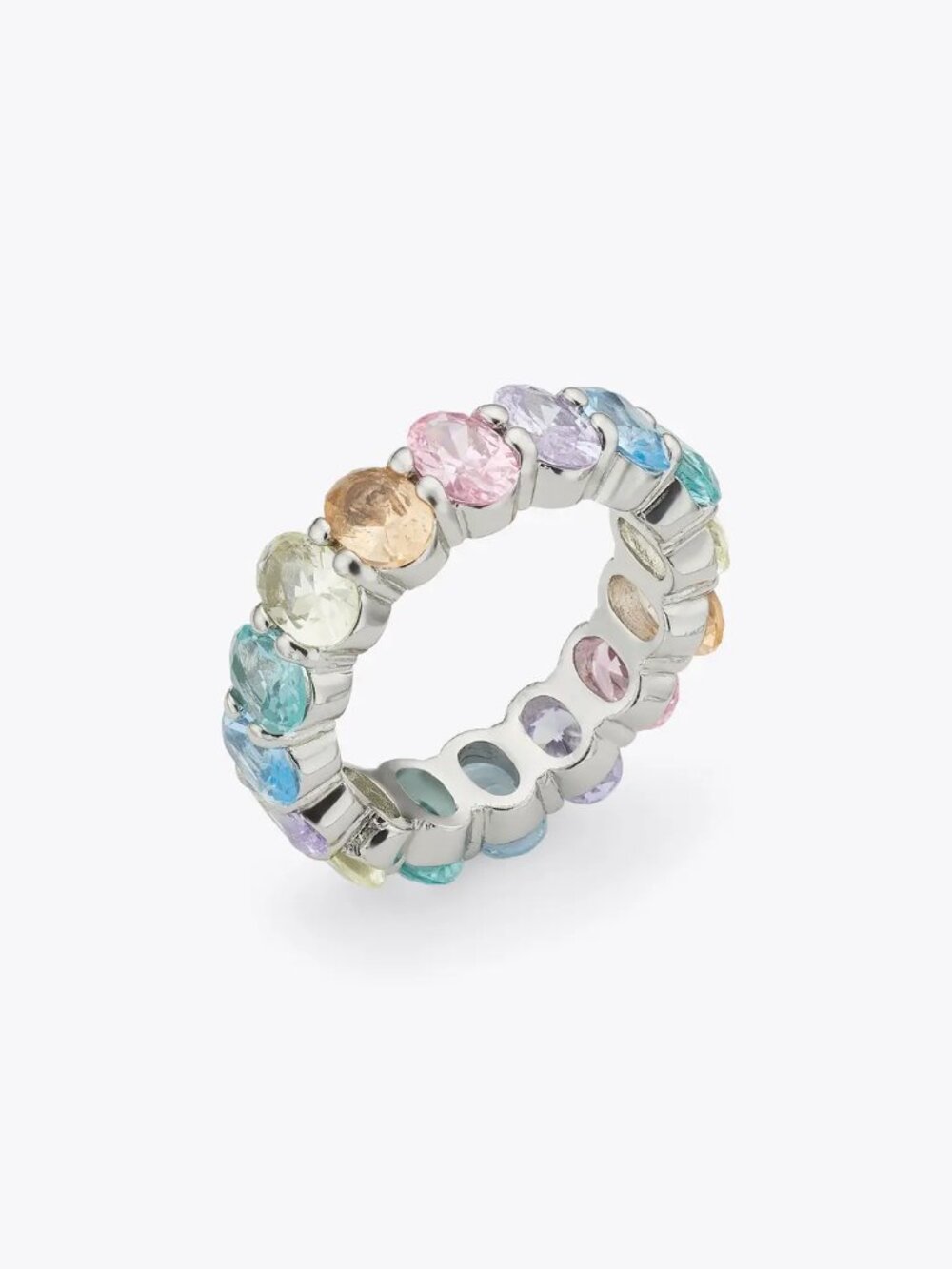 NWT Kurt Geiger Crystal Rainbow Ring Sz 7